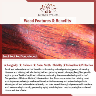 Buddha Gift Small Leaf Red Sandalwood PiXiu Protection Bracelet