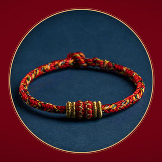 Buddha Gift Tibet Handmade Chinese Zodiac Natal Buddha Luck Strength Braided String Bracelet