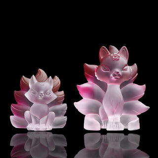 Buddha Gift Small Nine Tailed Fox Success Strength Home Figurine Decoration