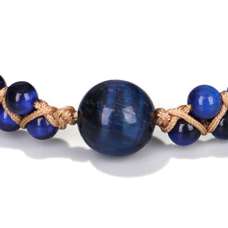 Buddha Gift Divine Blue Tiger Eye Stone Protection Bracelet