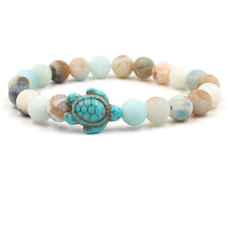 Buddha Gift Natural Stone Sea Turtle Turquoise Blessing Bracelet