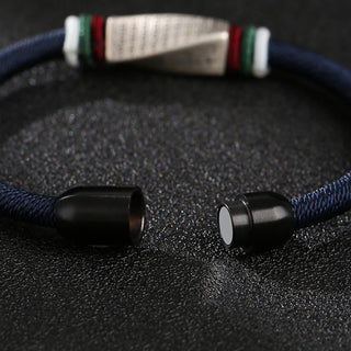 Buddha Gift 999 Sterling Silver Profits Pouring In From All Sides Handmade Blessing String Buckle Bracelet