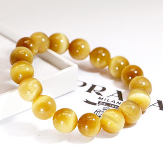 Buddha Gift  Anxiety Stress Healing Crystal Tiger Eye Bead Bracelet