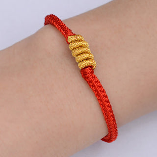 Buddha Gift Handmade Simple Design Chinese Knotting Luck Strength Braid String Bracelet