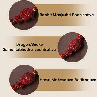 Buddha Gift Chinese Zodiac Natal Buddha Cinnabar Amulet Blessing String Bracelet