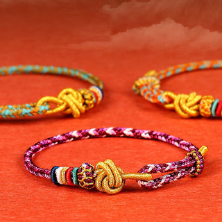 Buddha Gift Handmade Dunhuang Colorful Rope Protection Braid String Bracelet
