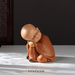 Buddha Gift Small Mini Meditation Praying Monk Serenity Resin Home Decoration
