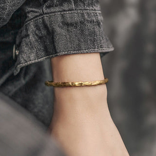 Buddha Gift Tibetan Bump Texture Copper Luck Cuff Bracelet Bangle