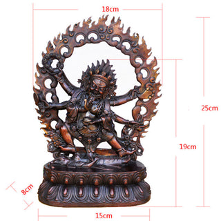 Buddha Gift Tibet Mahakala Bodhisattva Figurine Compassion Copper Statue Decoration