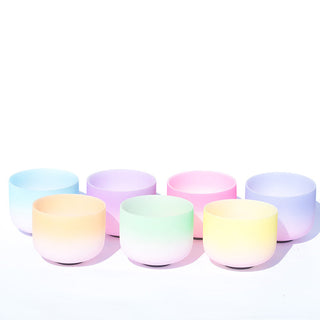 Buddha Gift Tibetan Crystal Sound Bowl Candy Color Handcrafted for Yoga and Mindfulness Meditation Singing Bowl