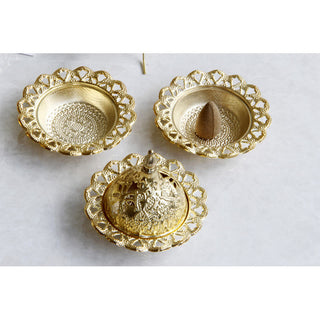Buddha Gift Tibetan Gold Mini Meditation Incense Burner