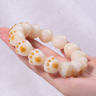 Buddha Gift Cute Cat Paw Claw Bodhi Seed Peace Bracelet