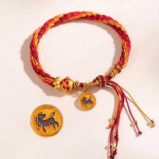 Buddha Gift Chinese Zodiac Handmade Koi Fish String Protection Reincarnation Knot Braid Bracelet