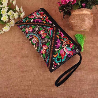 Buddha Gift Dragon Butterfly Cosmos Flower Embroidery Wallet Shopping Purse
