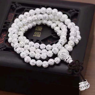 Buddha Gift Tibetan Om Mani Padme Hum Carved Alloy Beads Amulet Bracelet