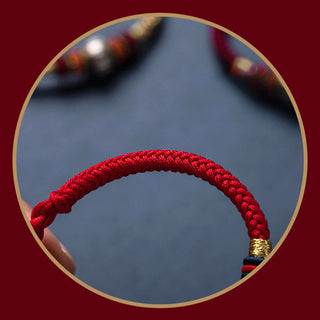 Buddha Gift 925 Sterling Silver Tibet Handmade Om Mani Padme Hum Luck Protection King Kong Knot Braided Bracelet