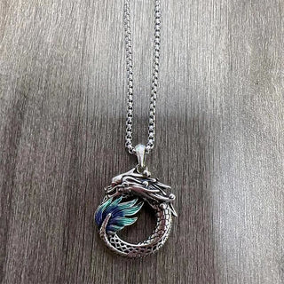 Buddha Gift Tibetan Copper Dragon Strength Necklace