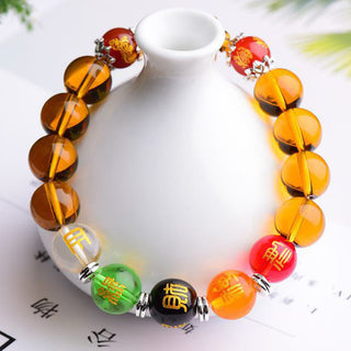 Buddha Gift Natural Citrine Fortune Happiness Bracelet