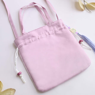 Buddha Gift Suzhou Embroidery Lotus Deer Epiphyllum Peony Rabbit Cotton Linen Tote Crossbody Bag Shoulder Bag Handbag