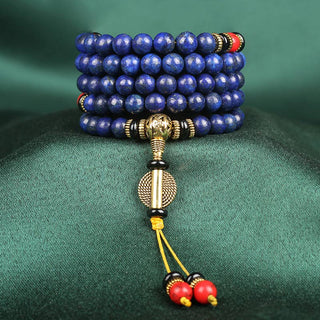 Buddha Gift Tibetan Mala Lapis Lazuli Positive Bracelet
