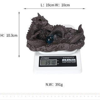 Buddha Gift Dragon Playing Ball Flower Protection Incense Burner Decoration