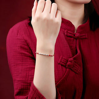 Buddha Gift Tibet Handmade Multicolored Bamboo Protection Braided String Bracelet