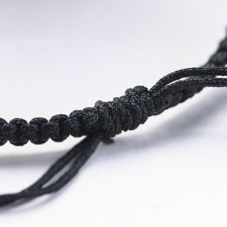 Buddha Gift Small Leaf Red Sandalwood Ebony Wood Cute Cat Head Calm Protection Braided Bracelet