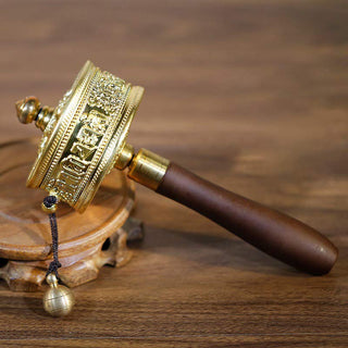 Buddha Gift Tibetan Prayer Wheel Six True Words Sandalwood Healing Decoration