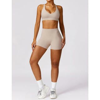 Buddha Gift Gym Sports Yoga Backless Bra Crop Tank Top Breathable Shorts
