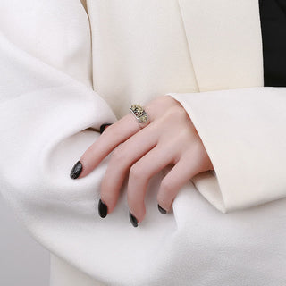 Buddha Gift 925 Sterling Silver PiXiu Luck Wealth Adjustable Ring
