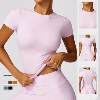 Buddha Gift Women Short Sleeve T-Shirt Top High Waist Leggings Pants For Sports Yoga