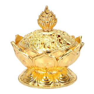 Buddha Gift Tibetan Lotus Shaped Purify Incense Burner