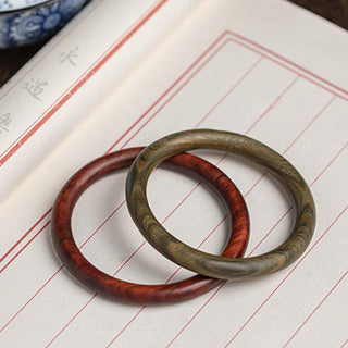 Buddha Gift Tibetan Small Leaf Red Sandalwood Ebony Green Sandalwood Protection Bracelet Bangle