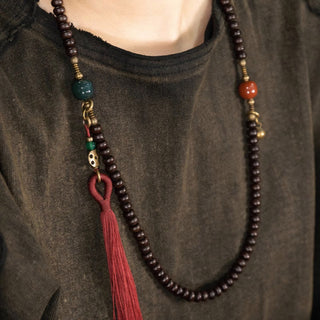 Buddha Gift 108 Mala Beads Natural Tibet Purple Bodhi Seed Auspiciousness Bracelet