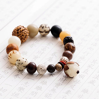 Buddha Gift Bodhi Seed Lotus Wisdom Peace Wrist Mala Bracelet