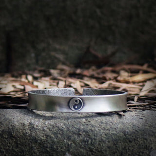 Buddha Gift 999 Sterling Silver Yin Yang Auspicious Clouds Balance Harmony Bracelet