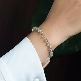 Buddha Gift Natural Moonstone 14K Gold Healing Positive Bracelet