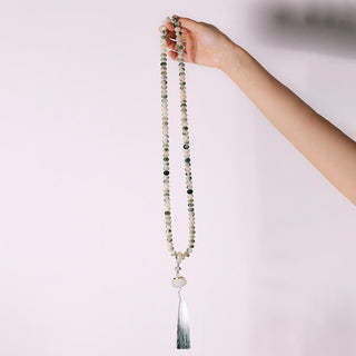 Buddha Gift Natural 108 Mala Beads Bodhi Seed Lotus Engraved Wisdom Tassel Bracelet