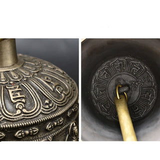 Buddha Gift Tibetan Engraved Buddha Dragon Wind Chime Bell Copper Luck Wall Hanging Decoration