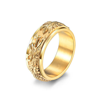 Buddha Gift Dragon Titanium Steel Stimulation Rotatable Ring (Extra 30% Off | USE CODE: FS30)