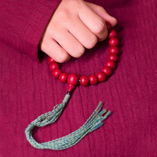 Buddha Gift Abelia Biflora Wood Warding Off Evil Spirits Wrist Mala