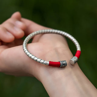 Buddha Gift Tibet Om Mani Padme Hum Luck Red String Bracelet Bangle