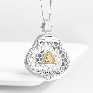 Buddha Gift 925 Sterling Silver Laughing Buddha Natural Jade Luck Abundance Chain Necklace Pendant
