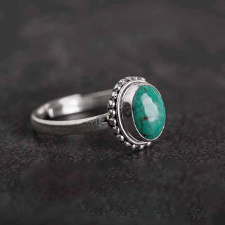 Buddha Gift 925 Sterling Silver Turquoise Wisdom Love Ring