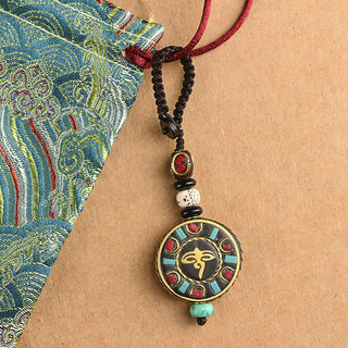 Buddha Gift Tibetan Om Mani Padme Hum Bodhi Seed Peace Key Chain