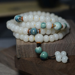 Buddha Gift 108 Mala Beads Bodhi Seed Keep Away Evil Spirits Calm Bracelet