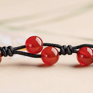 Buddha Gift Red Agate Moss Agate Cinnabar Calm Bracelet