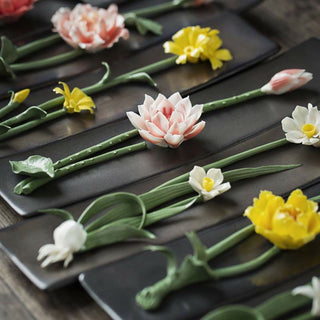 Buddha Gift Lotus Peony Rose Flower Ceramic Spiritual Incense Burner