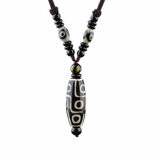 Buddha Gift Nine-Eye Dzi Bead Wealth Protection Necklace