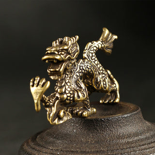Buddha Gift Year Of The Dragon Mini Brass Dragon Luck Protection Home Decoration